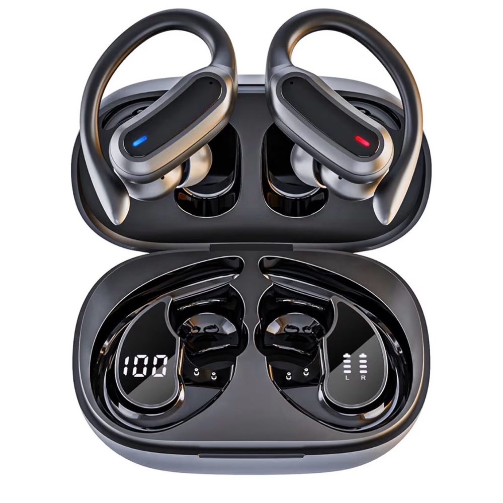 Wireless Earbuds with Charging Case - Black